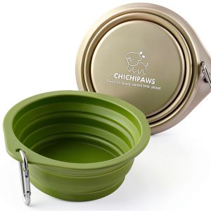 CHICHIPAWS Collapsible Dog Bowl Silicone Travel Pet Supplies-0