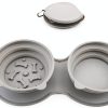 ARTIGREE Foldable Pet Bowls Travel Cat Dog Food Water-0