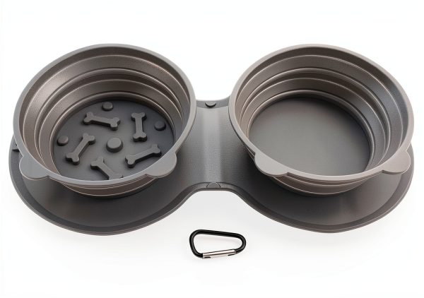 ARTIGREE Foldable Pet Bowls Travel Cat Dog Food Water-5
