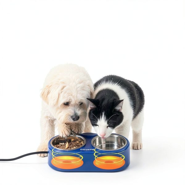 PawsPik Heated Cat Bowl Stainless Steel Outdoor Winter-4