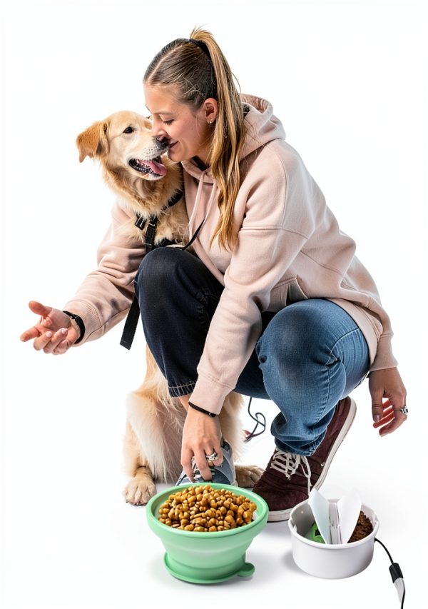 MEINV Collapsible Dog Bowl Travel Set Food Container Poop-5