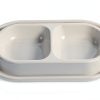 POPETPOP Cat Bowl Dual Compartment Outdoor Feeding Solution-0