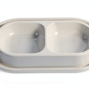 POPETPOP Cat Bowl Dual Compartment Outdoor Feeding Solution-0