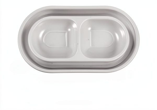 POPETPOP Cat Bowl Dual Compartment Outdoor Feeding Solution-2
