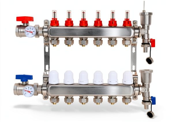 FAHKNS Floor Heat Manifold Stainless Steel 6 Loop-1