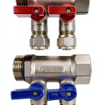 KlimPLumbing Pex Manifold Fittings Blue Red 3/4 Inch-0
