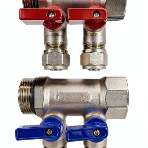 KlimPLumbing Pex Manifold Fittings Blue Red 3/4 Inch-0