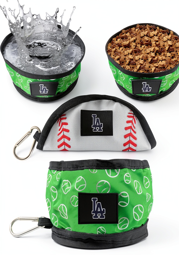 Pets First travel cat bowl in use during a hiking trip
