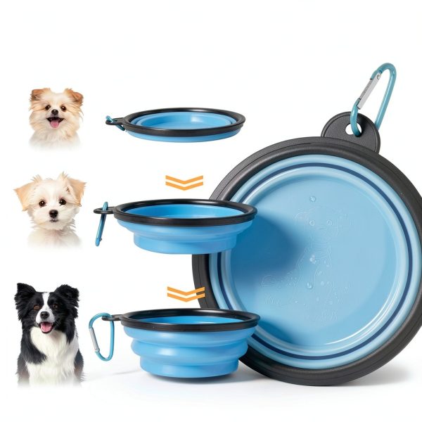 Blusaryme Collapsible Pet Bowl Foldable Travel Dog Cat Bowls-1