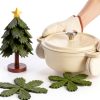 ZHRTZ Teapot Trivet Set Green Tree Design Heat Protection-4