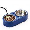 PawsPik Heated Cat Bowl Stainless Steel Outdoor Winter-6