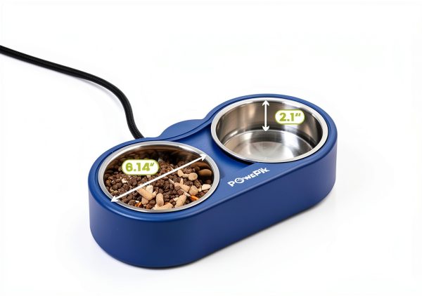 PawsPik Heated Cat Bowl Stainless Steel Outdoor Winter-6
