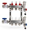 FAHKNS Radiant Heating Manifold 3 Loop Stainless-1