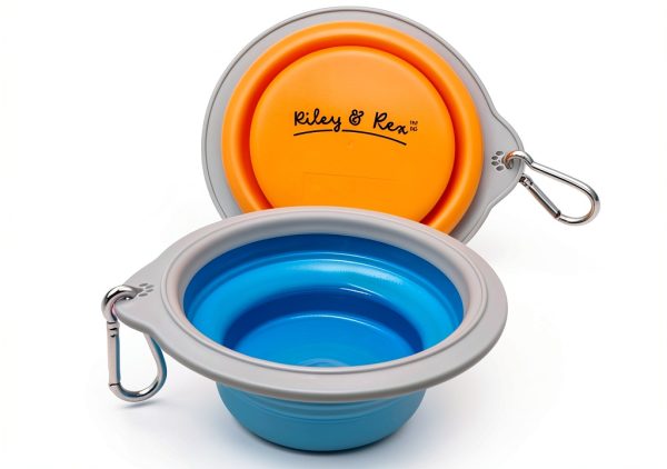 Link Products Collapsible Dog Bowls BPA Free Travel Set-0