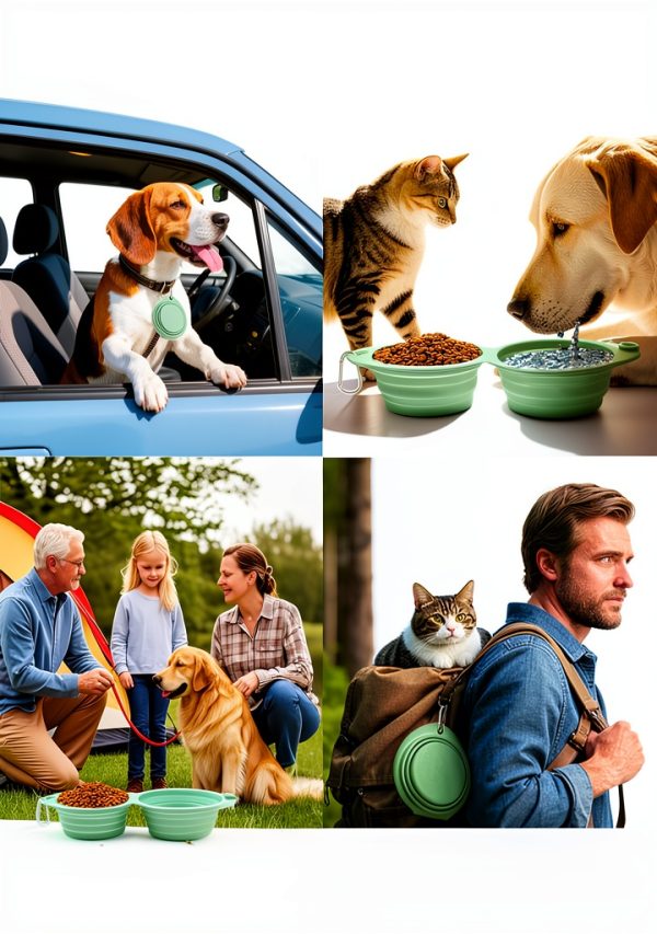 UJT Collapsible Dog Bowls Portable Food Grade Silicone-6