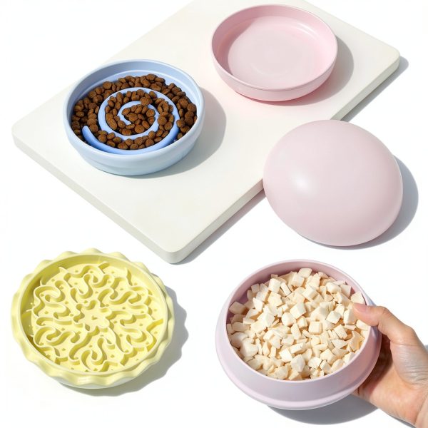 Goodliest Stackable Pet Travel Bowl Silicone Melamine 5-in-1-5