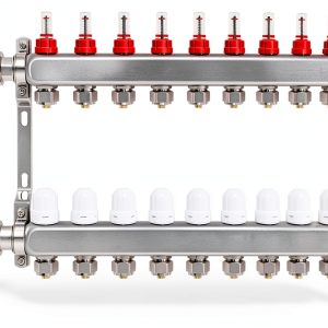 FAHKNS Radiant Heating Manifold Stainless Steel 12 Loop-0