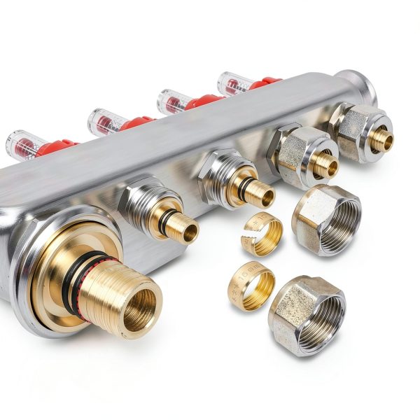 FAHKNS Floor Heat Manifold Stainless Steel 6 Loop-4