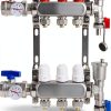 FAHKNS Radiant Heating Manifold 3 Loop Stainless-0