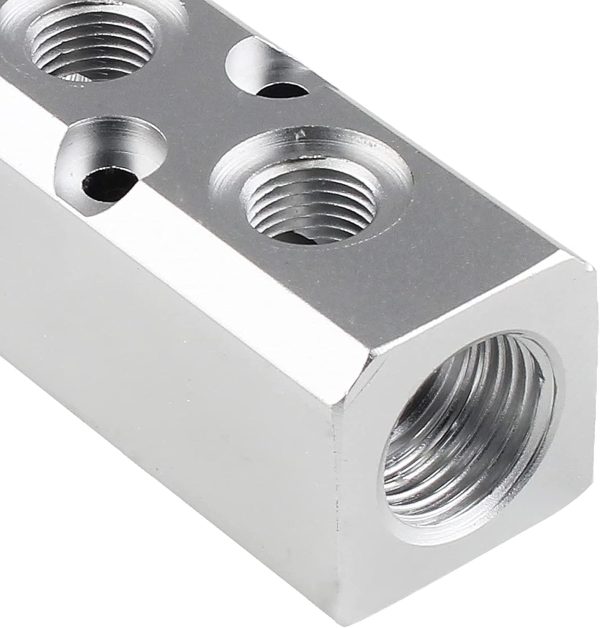 Air Manifold Block It Works Great Aluminum Pneumatic-3
