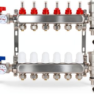 FAHKNS Floor Heat Manifold Stainless Steel 6 Loop-0