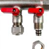 KlimPLumbing Pex Manifold Fittings Blue Red 3/4 Inch-1