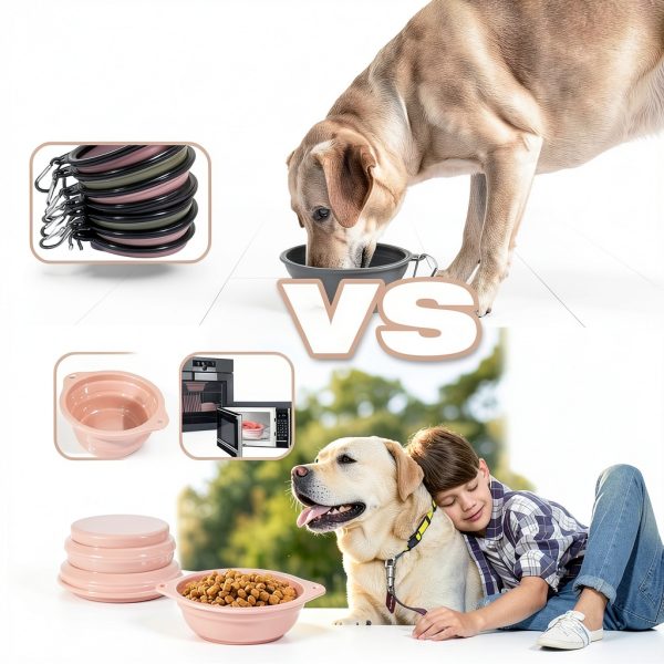 CYGJ Foldable Silicone Pet Bowl Travel Food Water Dish-1