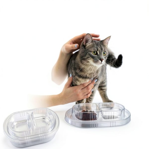 GuHeUS Disposable Pet Bowls Anti Ant Design Travel Cat Bowls-3