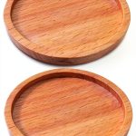 Wood Teapot Trivet Brown Round ccHuDE Protects Furniture-0