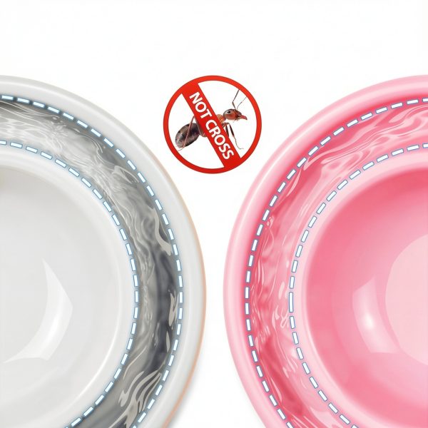 Harhana Ant Proof Cat Bowls Double Bowl Outdoor Travel-1