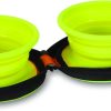 Petmate Collapsible Travel Bowl Navy Blue Go Go Green-1