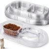 YBEATY Ant Proof Pet Bowls Disposable Double Bowl Travel-7