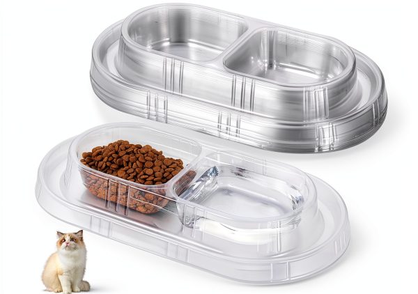 YBEATY Ant Proof Pet Bowls Disposable Double Bowl Travel-7