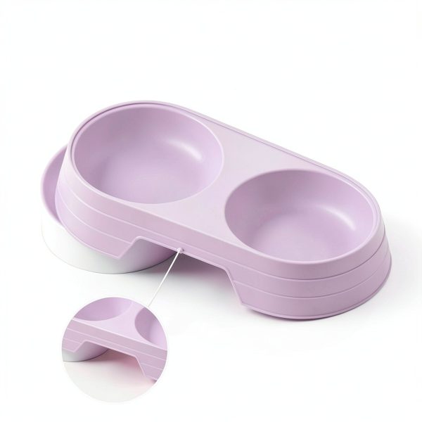 Veloshine Dual Compartment Pet Bowl Travel Cat Dog Food-2
