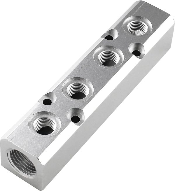 Air Manifold Block It Works Great Aluminum Pneumatic-0