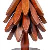 SnapMorph Wood Trivet Set Heat Protection Space Saving-6