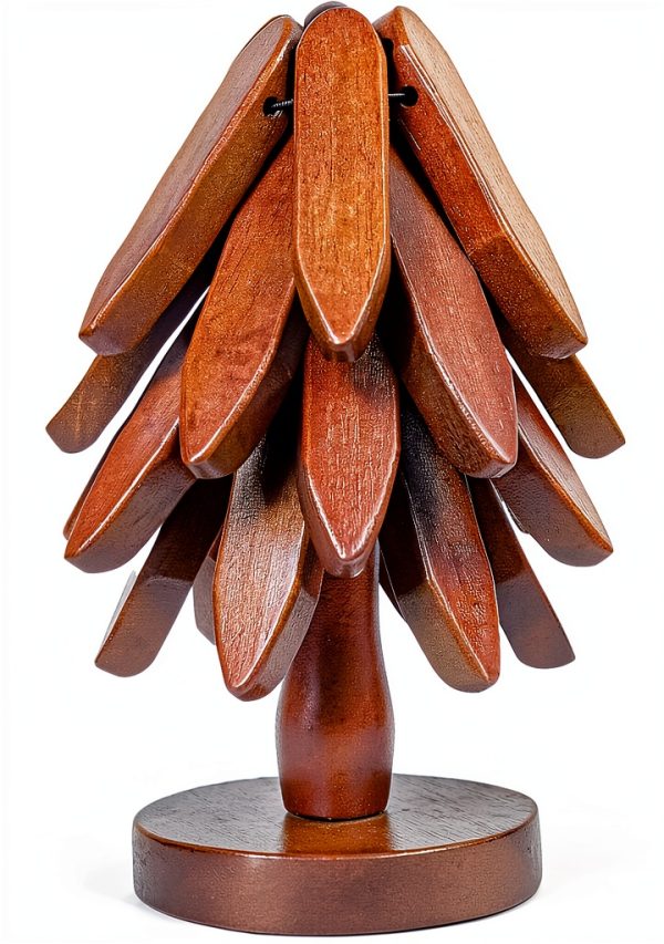 SnapMorph Wood Trivet Set Heat Protection Space Saving-6
