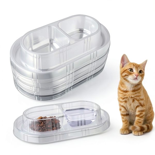 GuHeUS Disposable Pet Bowls Anti Ant Design Travel Cat Bowls-0