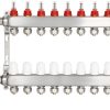 FAHKNS Floor Heating Manifold Stainless Steel Visual Flow-0