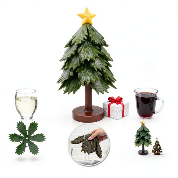 ZHRTZ Teapot Trivet Set Green Tree Design Heat Protection-2
