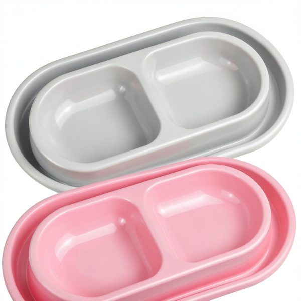 Harhana Ant Proof Cat Bowls Double Bowl Outdoor Travel-4