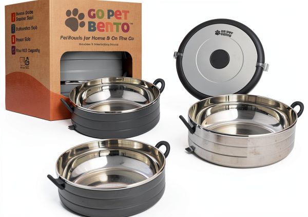 Healthy Human Go Pet Bento Stainless Steel Travel Bowls-0