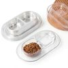YBEATY Ant Proof Pet Bowls Disposable Double Bowl Travel-6