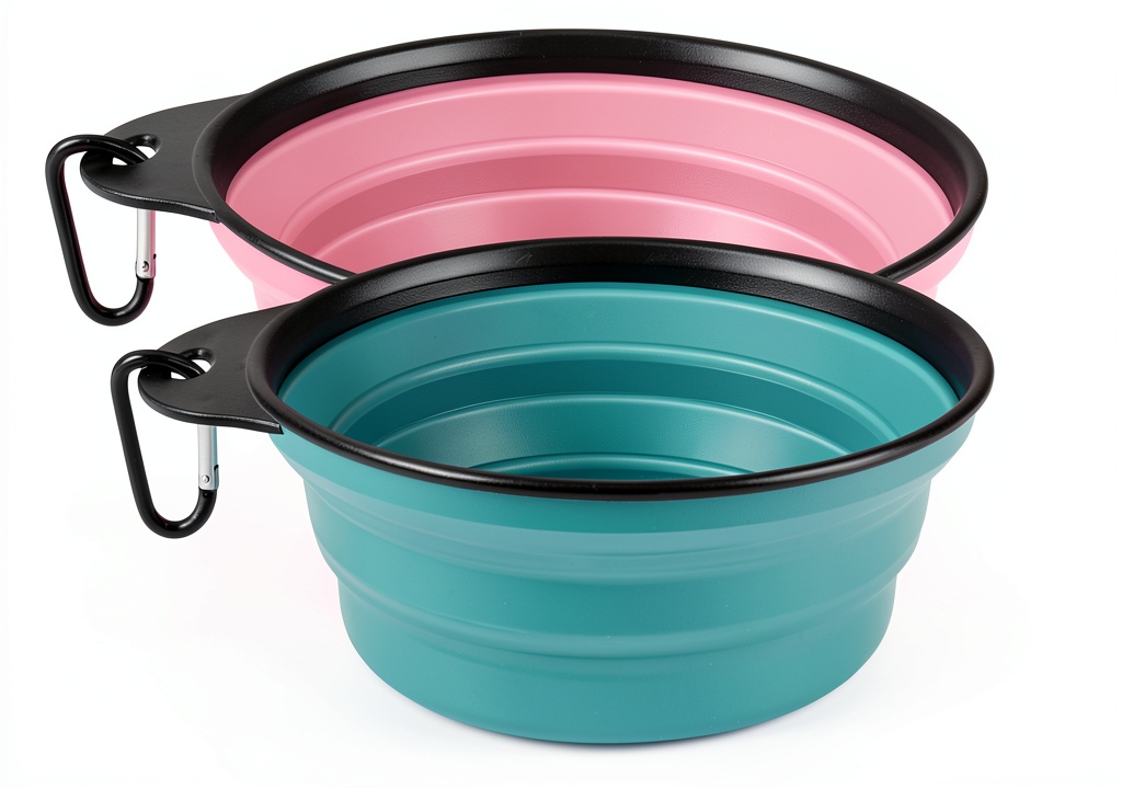 Hills Point collapsible cat bowl in use during a hike