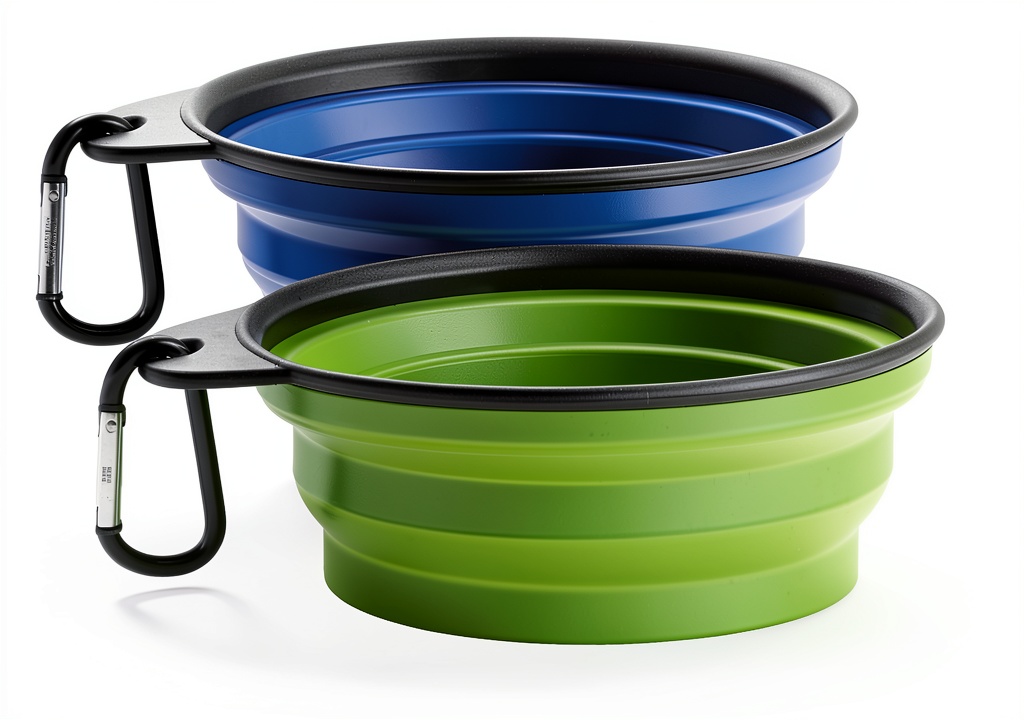 Hills Point travel pet bowl in use during a hiking trip