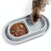 Harhana Ant Proof Cat Bowls Double Bowl Outdoor Travel-3