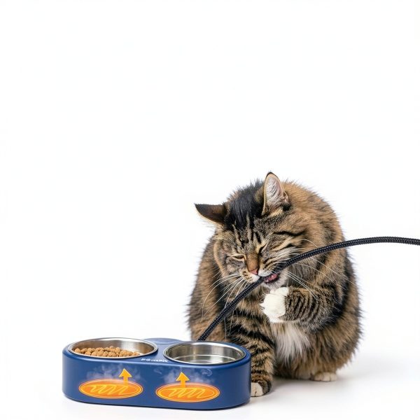 PawsPik Heated Cat Bowl Stainless Steel Outdoor Winter-3
