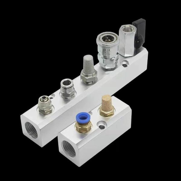 Air Manifold Block It Works Great Aluminum Pneumatic-5