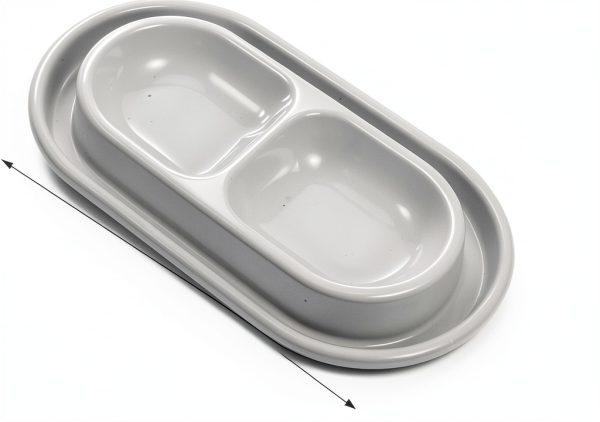 POPETPOP Cat Bowl Dual Compartment Outdoor Feeding Solution-1
