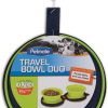 Petmate Collapsible Travel Bowl Navy Blue Go Go Green-0
